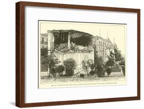 House in the Avenue De La Gare, Mentone, Ruined by the Riviera Earthquake, 1887-null-Framed Giclee Print