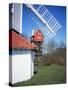 House in the Clouds, with Mill Sail, Thorpeness, Suffolk, England, United Kingdom-David Hunter-Stretched Canvas