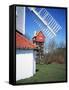 House in the Clouds, with Mill Sail, Thorpeness, Suffolk, England, United Kingdom-David Hunter-Framed Stretched Canvas