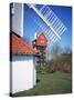 House in the Clouds, with Mill Sail, Thorpeness, Suffolk, England, United Kingdom-David Hunter-Stretched Canvas