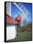 House in the Clouds, with Mill Sail, Thorpeness, Suffolk, England, United Kingdom-David Hunter-Framed Stretched Canvas