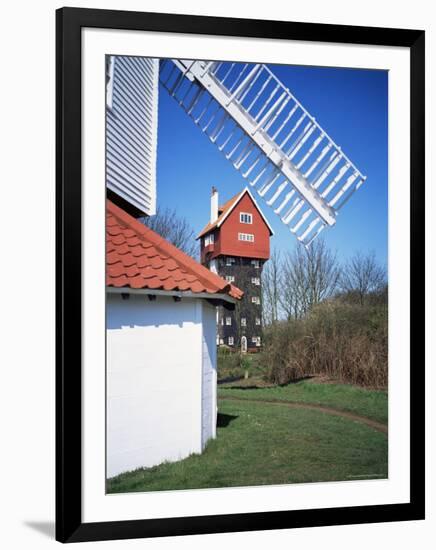 House in the Clouds, with Mill Sail, Thorpeness, Suffolk, England, United Kingdom-David Hunter-Framed Photographic Print