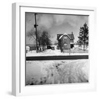 House in the Country, as Seen from Train Window-Walker Evans-Framed Photographic Print