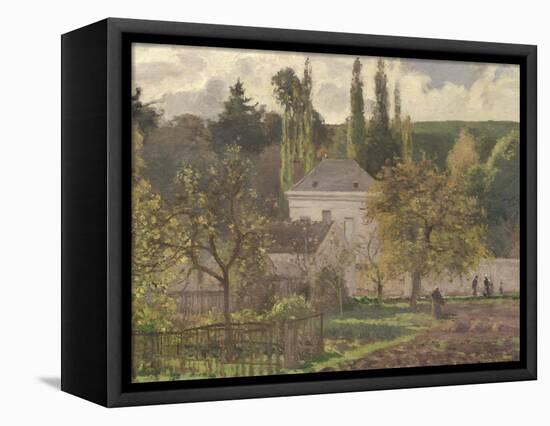 House in the Hermitage, Pontoise, 1873-Camille Pissarro-Framed Stretched Canvas