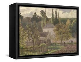 House in the Hermitage, Pontoise, 1873-Camille Pissarro-Framed Stretched Canvas