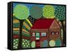 House in the Hills-Kerri Ambrosino-Framed Stretched Canvas