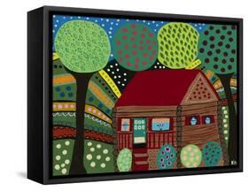 House in the Hills-Kerri Ambrosino-Framed Stretched Canvas