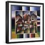 House in the Landscape; Hauser in Landschaft, C.1920 (Oil on Canvas)-Arthur Segal-Framed Giclee Print