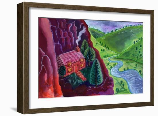 House in the Mountains,2002,-Jane Tattersfield-Framed Giclee Print