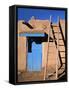 House in the Taos Pueblo, Taos, New Mexico, USA-Charles Sleicher-Framed Stretched Canvas