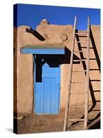 House in the Taos Pueblo, Taos, New Mexico, USA-Charles Sleicher-Stretched Canvas