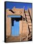 House in the Taos Pueblo, Taos, New Mexico, USA-Charles Sleicher-Framed Stretched Canvas