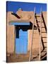 House in the Taos Pueblo, Taos, New Mexico, USA-Charles Sleicher-Stretched Canvas