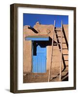 House in the Taos Pueblo, Taos, New Mexico, USA-Charles Sleicher-Framed Photographic Print