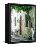 House in the village Vessa on Chios, Greece-Rainer Hackenberg-Framed Stretched Canvas