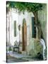 House in the village Vessa on Chios, Greece-Rainer Hackenberg-Stretched Canvas