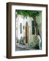 House in the village Vessa on Chios, Greece-Rainer Hackenberg-Framed Photographic Print