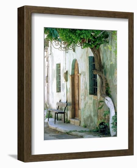 House in the village Vessa on Chios, Greece-Rainer Hackenberg-Framed Photographic Print