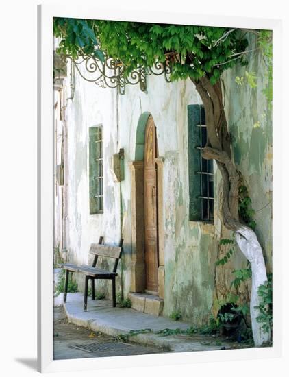 House in the village Vessa on Chios, Greece-Rainer Hackenberg-Framed Photographic Print