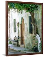 House in the village Vessa on Chios, Greece-Rainer Hackenberg-Framed Photographic Print