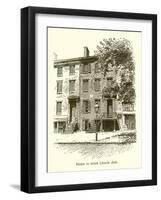 House in Which Lincoln Died, Abraham Lincoln-null-Framed Giclee Print