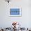 House Martins (Delichon Urbicum) Perched on Wire, with Another in Flight, Extremadura, Spain, April-Varesvuo-Framed Photographic Print displayed on a wall