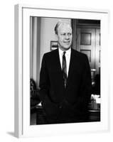 House Minority Leader Sen. Gerald R. Ford. in His Office-null-Framed Photographic Print