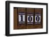 House number 100 on a wooden gate-Natalie Tepper-Framed Photo