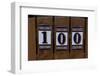 House number 100 on a wooden gate-Natalie Tepper-Framed Photo