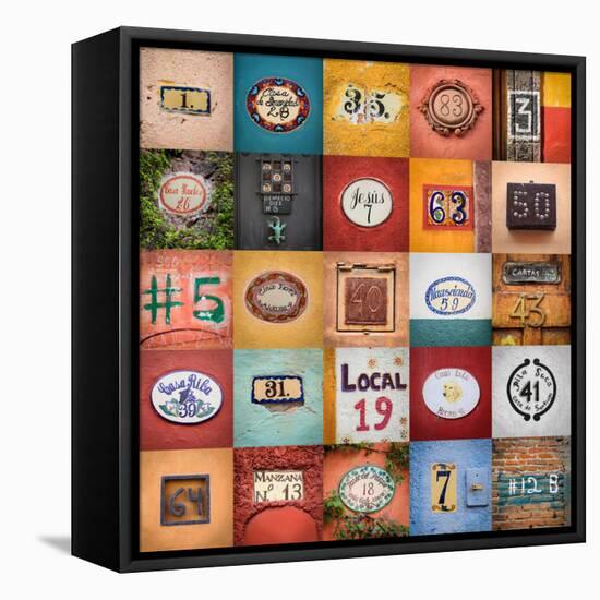 House Numbers I-Kathy Mahan-Framed Stretched Canvas