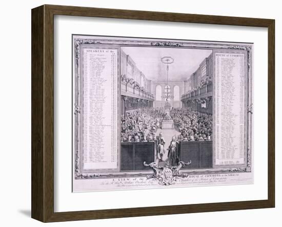 House of Commons, Palace of Westminster, London, 1785-John Pine-Framed Giclee Print