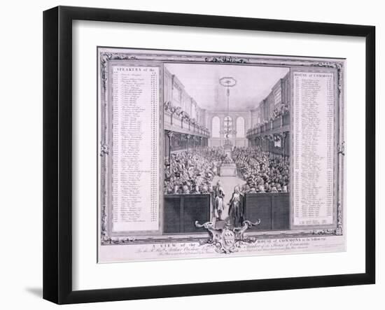 House of Commons, Palace of Westminster, London, 1785-John Pine-Framed Giclee Print