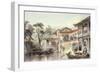 House of Conseequa, a Chinese Merchant, in the Suburbs of Canton, from "China in a Series of Views"-Thomas Allom-Framed Giclee Print