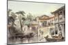 House of Conseequa, a Chinese Merchant, in the Suburbs of Canton, from "China in a Series of Views"-Thomas Allom-Mounted Giclee Print