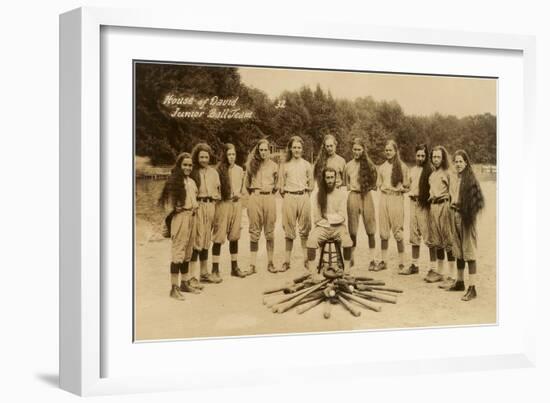 House of David Junior Baseball Team-null-Framed Art Print