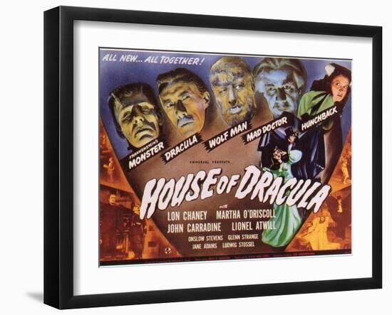 House of Dracula, 1945-null-Framed Art Print