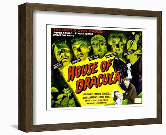 House of Dracula, 1945-null-Framed Art Print