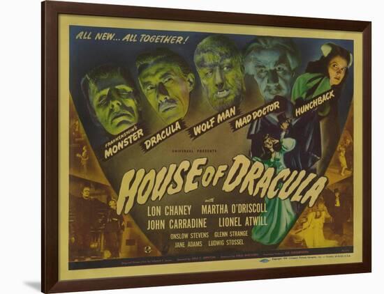 House of Dracula, 1945-null-Framed Art Print