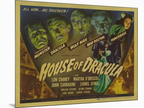 House of Dracula, 1945-null-Mounted Art Print