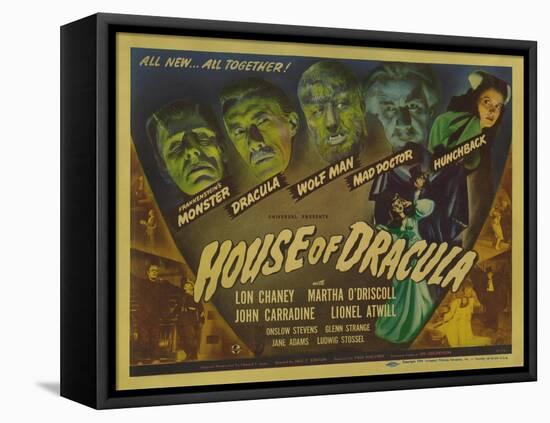 House of Dracula, 1945-null-Framed Stretched Canvas