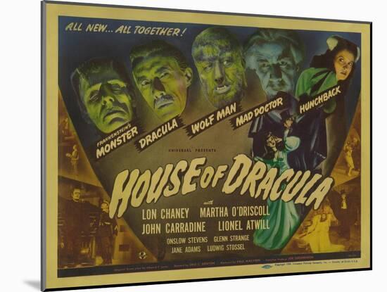 House of Dracula, 1945-null-Mounted Art Print