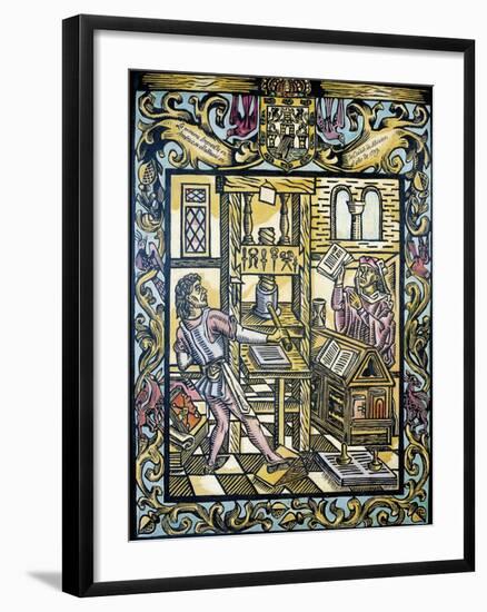 House of First Print Shop in Americas, 1539, Mexico, 16th Century-null-Framed Giclee Print
