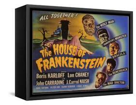 House of Frankenstein, 1944-null-Framed Stretched Canvas