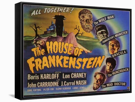 House of Frankenstein, 1944-null-Framed Stretched Canvas