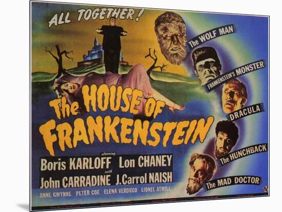 House of Frankenstein, 1944-null-Mounted Art Print