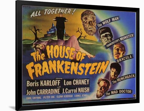 House of Frankenstein, 1944-null-Framed Art Print