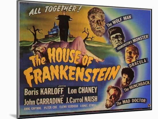 House of Frankenstein, 1944-null-Mounted Art Print