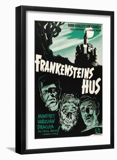 House of Frankenstein, (aka Frankenstein's Hus), 1944-null-Framed Art Print