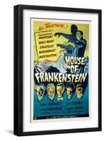 House of Frankenstein, Boris Karloff, Lon Chaney Jr., John Carradine, J. Carrol Naish, 1944-null-Framed Art Print