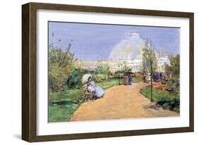 House of Gardens, World's Columbian Exposition, Chicago-Childe Hassam-Framed Art Print
